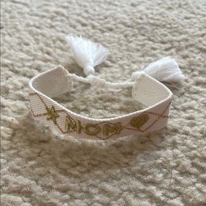 White and Gold Mom Bracelet for Mothers Day